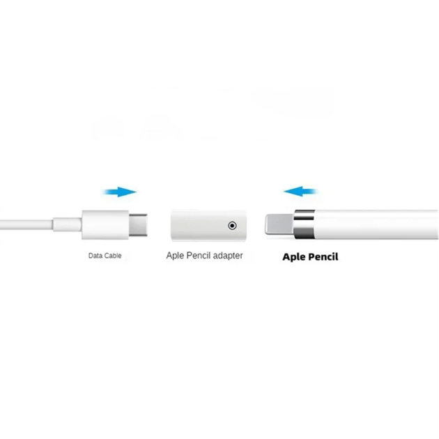 Адаптер для стилуса Apple Pencil 1st gen Lightning (female) to Type-C (female) Белый - изображение 6