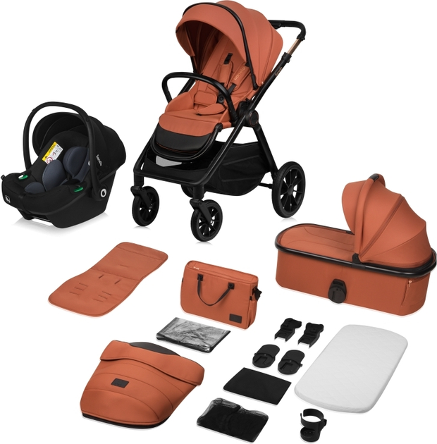 Универсальная коляска 3 в 1 Lionelo Layla Brown Rust (LO-LAYLA 3IN1 BROWN RUST) - изображение 9