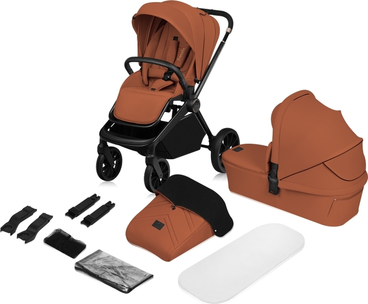 Универсальная коляска 2 в 1 Lionelo Mika Plus Brown Rust (LO-MIKA PLUS 2IN1 BROWN RUST) - изображение 4