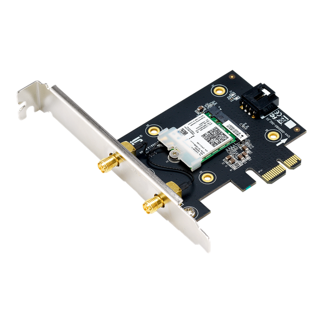 Wi-Fi + Bluetooth адаптер 2 в 1 - сетевая карта с 2 внешними антеннами ASUS PCE-AX1800 - Фото 5 Wi-Fi + Bluetooth адаптер 2 в 1 - сетевая карта с 2 внешними антеннами ASUS PCE-AX1800 - изображение 5