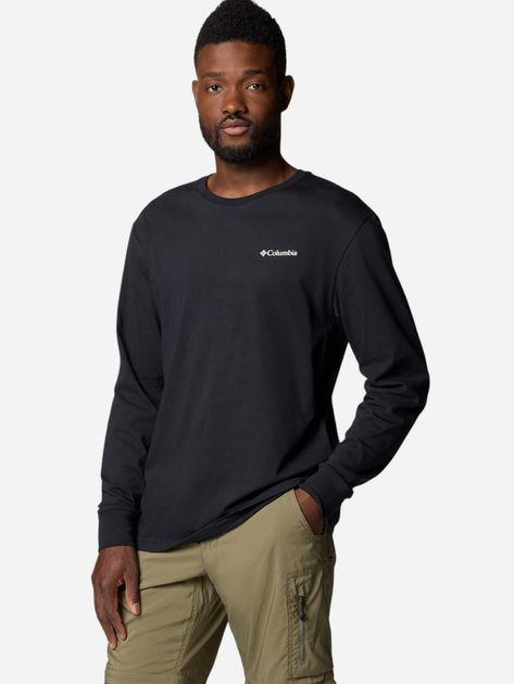 Longsleeve męski Columbia North Cascades Long Sleeve Tee 1834021008 XL Czarny (195981693294) - obraz 1