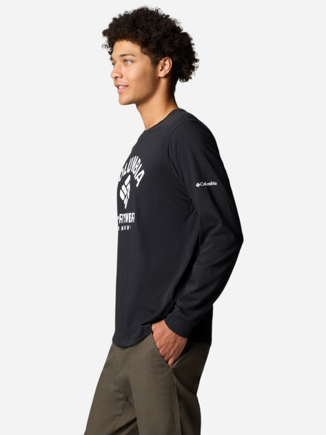 Лонгслів чоловічий Columbia Rockaway River Graphic LS Tee 2022191009 M Чорний (195981216417) - зображення 4