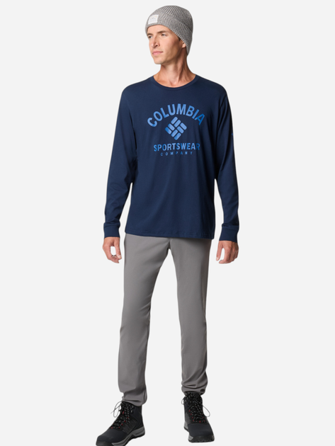 Лонгслів чоловічий Columbia Rockaway River Graphic LS Tee 2022191467 L Темно-синій (195981216523) - зображення 3