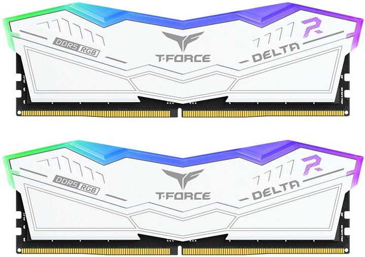 Оперативна пам'ять Team Group DDR5-6200 32768MB PC5-49600 (Kit of 2x16384) T-FORCE DELTA RGB White (FF4D532G6200HC38ADC01) - зображення 1