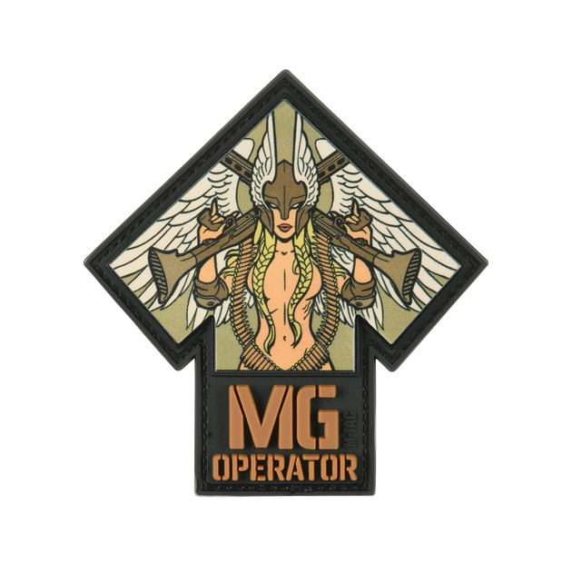 Нашивка M-Tac MG Operator PVC друк Black/Coyote - зображення 1