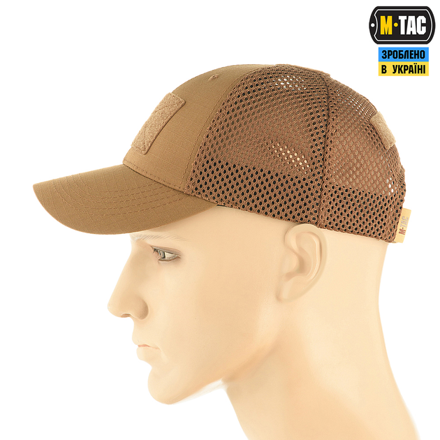 Бейсболка M-Tac тактична з сіткою Elite Flex Coyote Brown S/M - зображення 2