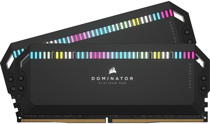 Оперативна пам'ять Corsair DDR5-5200 65536MB PC5-41600 (Kit of 2x32768) Dominator Platinum RGB Black (CMT64GX5M2B5200C40) - зображення 1