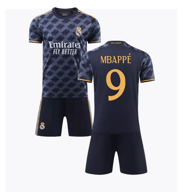 Форма футбольная детская Mbappe (Мбаппе) 9 REAL MADRID 2025, 26 размер, 12 лет, 140-145 см, черная - изображение 2