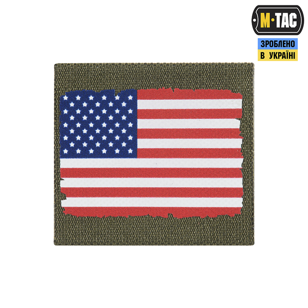 Molle M-Tac Patch флаг США Full Color/Ranger Green - изображение 2