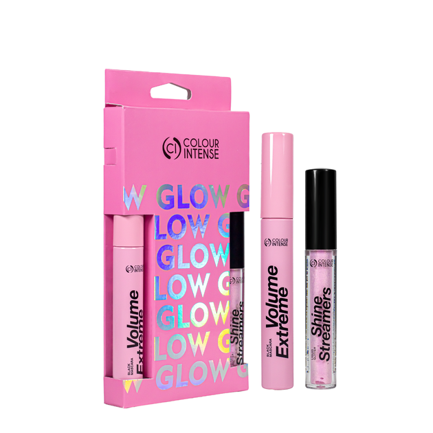 Набір косметики для макіяжу Colour Intense Glow Set туш для вій та глітер - Фото 1 Набір косметики для макіяжу Colour Intense Glow Set туш для вій та глітер - изображение 1