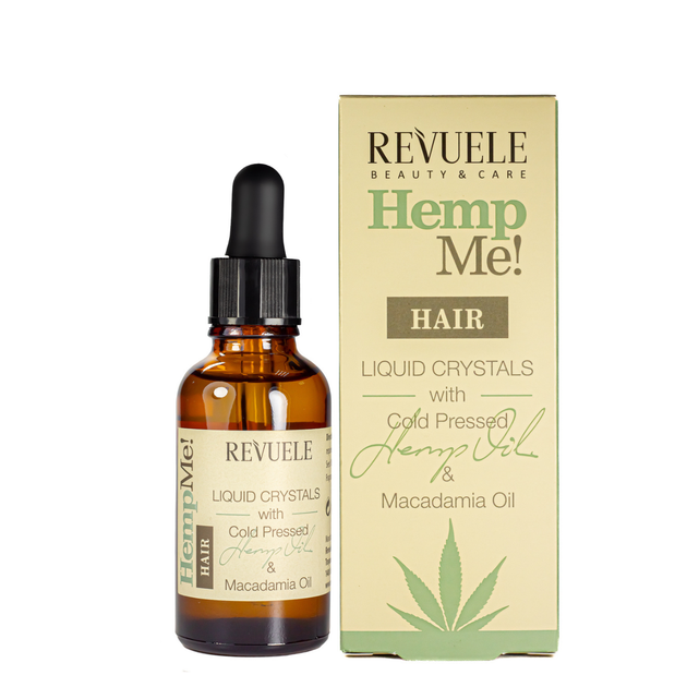 Жидкие кристаллы для волос Revuele Hemp Me Hair Liquid Crystals с маслом семян конопли 30 мл - Фото 1 Жидкие кристаллы для волос Revuele Hemp Me Hair Liquid Crystals с маслом семян конопли 30 мл - изображение 1