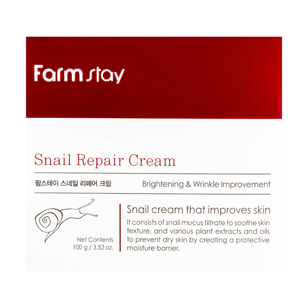 Крем для обличчя FarmStay Snail Repair Cream з муцином равлики зволожуючий 100 мл - Фото 4 Крем для обличчя FarmStay Snail Repair Cream з муцином равлики зволожуючий 100 мл - зображення 4