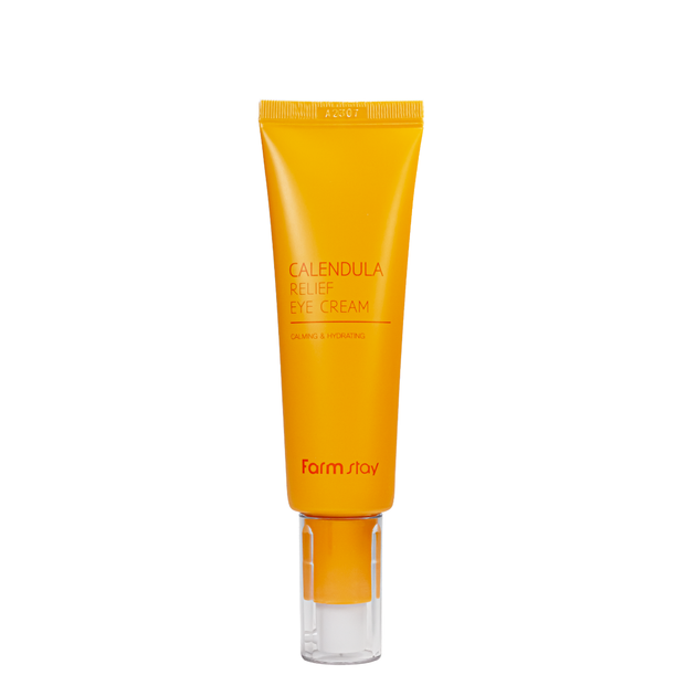 Крем для шкіри навколо очей з екстрактом календули FarmStay Calendula Relief Cream, 50 мл - Фото 2 Крем для шкіри навколо очей з екстрактом календули FarmStay Calendula Relief Cream, 50 мл - изображение 2