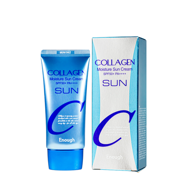 Солнцезащитный крем увлажняющий Enough Collagen Moisture Sun Cream SPF50+ PA++++ 50 мл - Фото 1 Солнцезащитный крем увлажняющий Enough Collagen Moisture Sun Cream SPF50+ PA++++ 50 мл - изображение 1