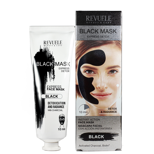 Маска для лица экспресс результат Revuele Express Detox Black Mask 80 мл - Фото 1 Маска для лица экспресс результат Revuele Express Detox Black Mask 80 мл - изображение 1