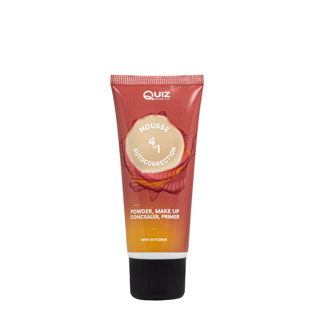 Тональний мус коректор для обличчя QUIZ Cosmetics Mousse Autocorrection 4 в 1, 30 мл - Фото 1 Тональний мус коректор для обличчя QUIZ Cosmetics Mousse Autocorrection 4 в 1, 30 мл - зображення 1