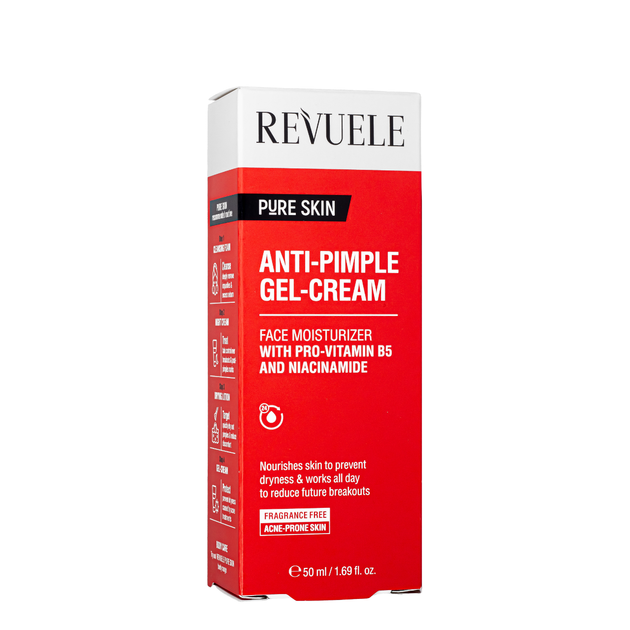Крем для обличчя від прищів Revuele Pure Skin Anti-Pimple Gel-Cream 50 мл - Фото 5 Крем для обличчя від прищів Revuele Pure Skin Anti-Pimple Gel-Cream 50 мл - зображення 5