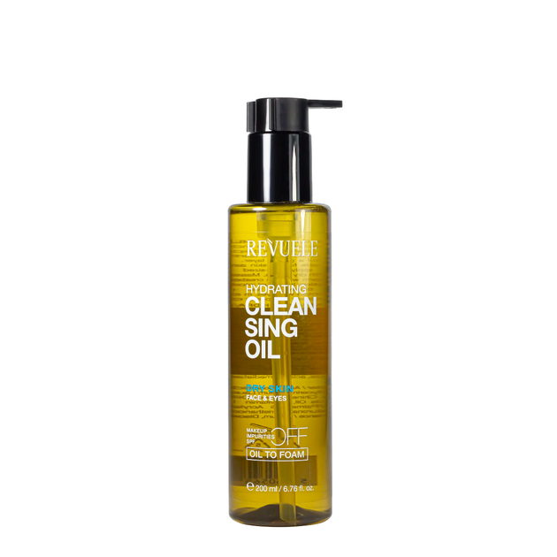 Олія для очищення обличчя зволожуюча Revuele Hydrating Cleansing Oil Dry Skin, 200 мл - Фото 1 Олія для очищення обличчя зволожуюча Revuele Hydrating Cleansing Oil Dry Skin, 200 мл - зображення 1