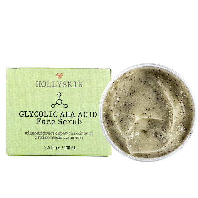 Скраб для обличчя HOLLYSKIN Glycolic AHA Acid Face Scrub з гліколевою кислотою 100 мл - зображення 2