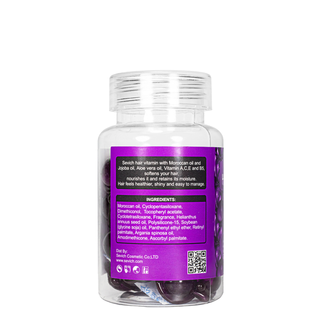 Вітаміни для пошкодженого та фарбованого волосся Sevich Hair Vitamin With Morocan Oil, 30 шт - Фото 5 Вітаміни для пошкодженого та фарбованого волосся Sevich Hair Vitamin With Morocan Oil, 30 шт - зображення 5