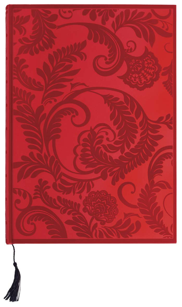 Notatnik Boncahier Ozdobny 0029-02 Velvet 21 x 29.5 cm 144 arkuszy Czerwony (9788416586851) - obraz 1