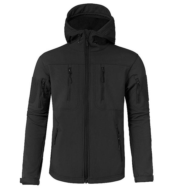 Тактична куртка Eagle Soft Shell JA-01-0 із флісом Black 5XL - зображення 1