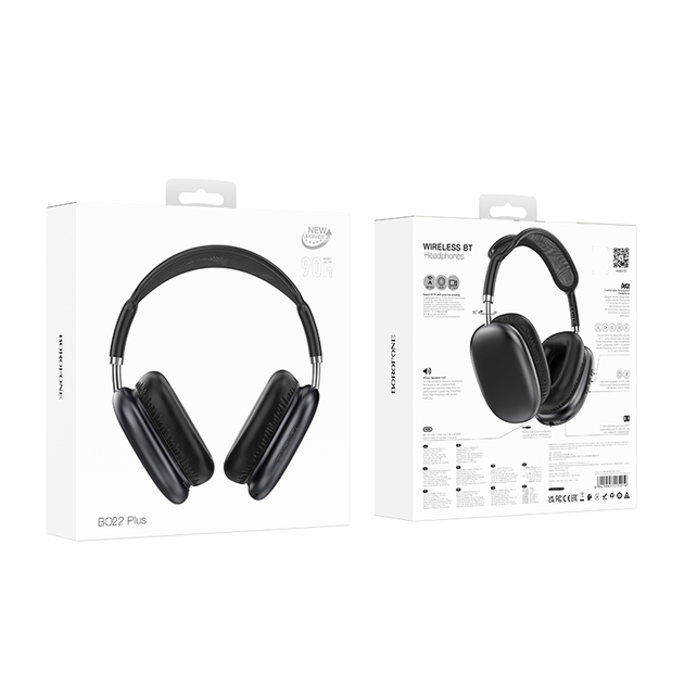 Навушники BOROFONE BO22 Plus Elegant BT headphones Deep Space Gray (6941991115219) - Фото 5 Навушники BOROFONE BO22 Plus Elegant BT headphones Deep Space Gray (6941991115219) - изображение 5