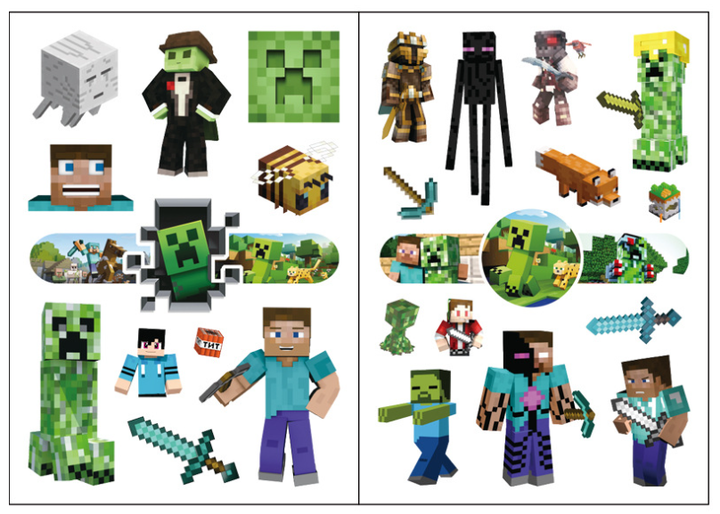Временное переводное тату Minecraft Майнкрафт Chuangmei татуировка для детей 4 страницы (AN)33521 - изображение 4