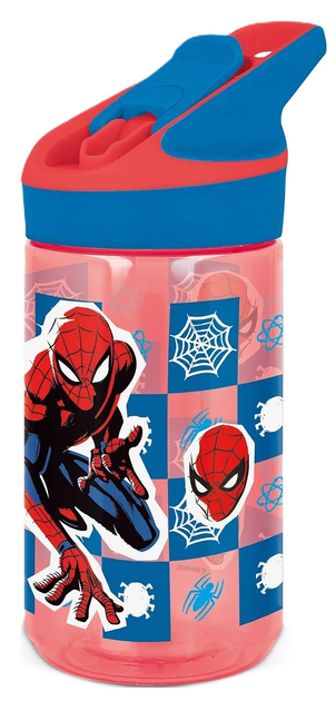 Bidon na wodę Stor Spiderman Tritan Premium wielokolorowy 480 ml (8412497747962) - obraz 1