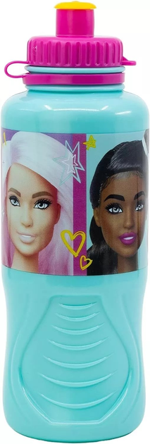 Пляшка для води Stor Barbie Sports синя 430 мл (8412497159284) - зображення 1