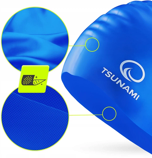 Шапочка для плавания TSUNAMI Pro Blue (P-5905973401883) - изображение 5