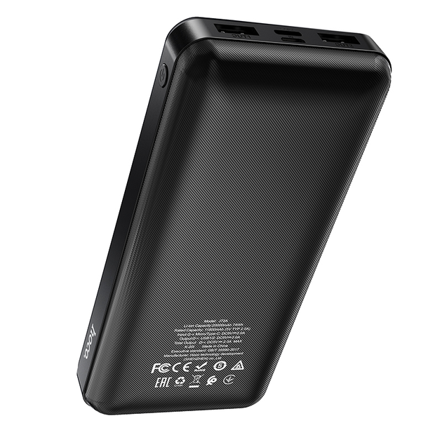 Павербанк PowerBank HOCO Easy travel J72A 20000mAh |2USB/Type-C/MicroUSB, 2A| Черный - изображение 3