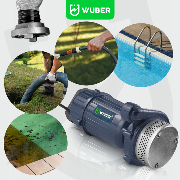 Дренажний насос для води Wuber 2100Вт 15000л/год W11002 - зображення 7