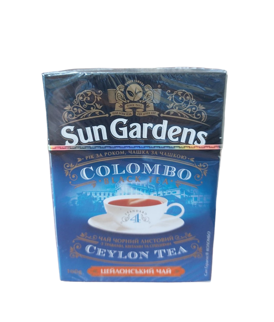 Чай чорний і зелений Sun Gardens Colombo 100 г - Фото 1 Чай чорний і зелений Sun Gardens Colombo 100 г - зображення 1