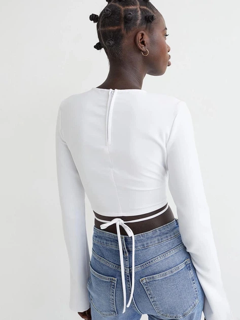 Топ женский H&M 060996367 40 Белый (6666000333704) - Фото 3 Топ женский H&M 060996367 40 Белый (6666000333704) - изображение 3