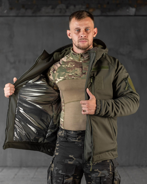 Тактична зимова куртка SoftShell Omni-Heat до -20 M олива (89430) - зображення 2