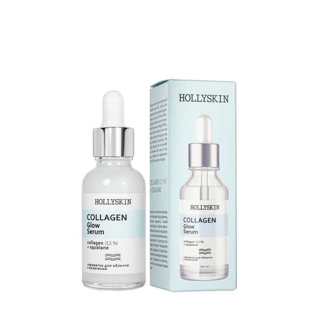 Сироватка для обличчя HOLLYSKIN Collagen Glow Serum з колагеном 30 мл - Фото 1 Сироватка для обличчя HOLLYSKIN Collagen Glow Serum з колагеном 30 мл - зображення 1