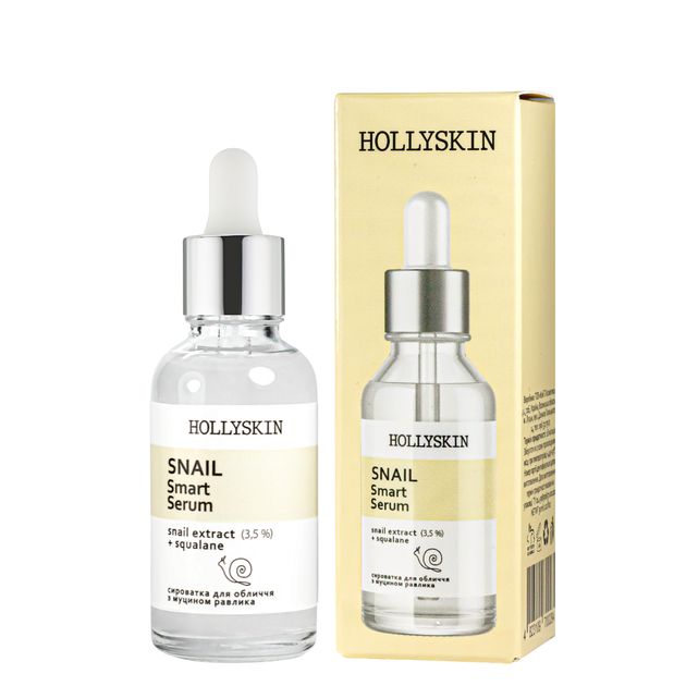 Сироватка для обличчя HOLLYSKIN Snail Smart Serum з муцином равлика 50 мл - Фото 1 Сироватка для обличчя HOLLYSKIN Snail Smart Serum з муцином равлика 50 мл - зображення 1