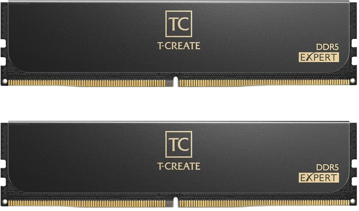 Оперативна пам'ять Team Group DDR5-7200 32768MB PC5-57600 (Kit of 2x16384) T-Create Expert Black (CTCED532G7200HC34ADC01) - зображення 1