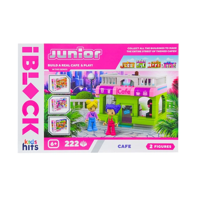 Конструктор "Кафе" KH08/003/4 Junior Kids hits IBLOCK, 222 деталі, в коробці (4897126752397) - зображення 2