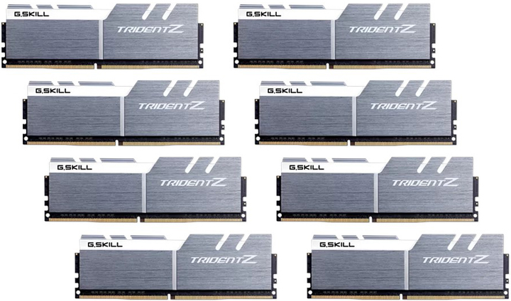 Оперативная память G.Skill DDR4-4000 65536MB PC4-32000 (Kit of 8x8192) Trident Z Siver (F4-4000C18Q2-64GTZSW) - зображення 1