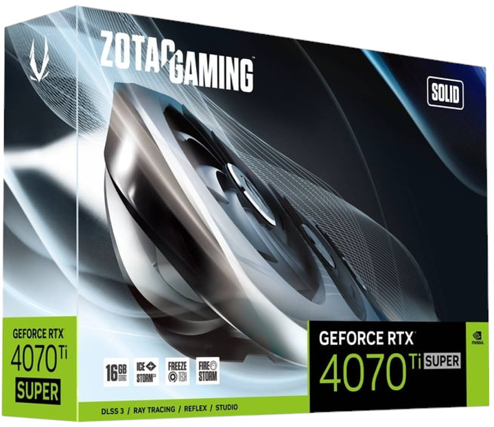 Відеокарта Zotac Gaming PCI-Ex GeForce RTX 4070 Ti SUPER SOLID 16GB GDDR6X (256bit) (2610/21000) (1 x HDMI, 3 x DisplayPort) (ZT-D40730R-10P) - зображення 8