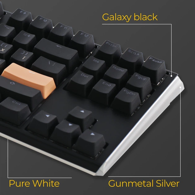 Клавиатура проводная Ducky One 3 TKL Cherry MX Speed Silver RGB UA