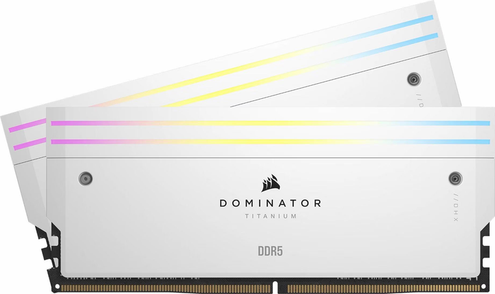 Pamięć Corsair DDR5-6400 32768MB PC5-51200 (Kit of 2x16384) Dominator Titanium RGB (CMP32GX5M2B6400C32W) - obraz 1