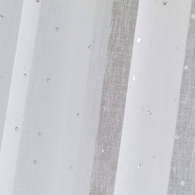 Firana Douceur d'interieur Elea na przelotkach 140 x 240 cm Biała (3574386263627) - obraz 3