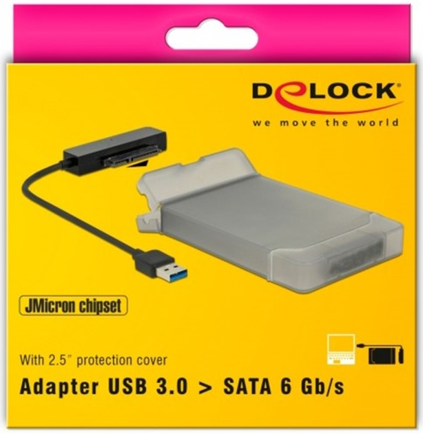 Kieszeń zewnętrzna Delock do 2.5″ SATA 22 do USB 3.2 Gen 1 Type-A (4043619627424) - obraz 4