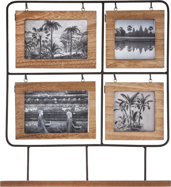 Multirama Atmosphera Drewniana na 4 zdjęcia 9 x 9 cm i 14 x 9 cm Brązowa (3560234538139) - obraz 4