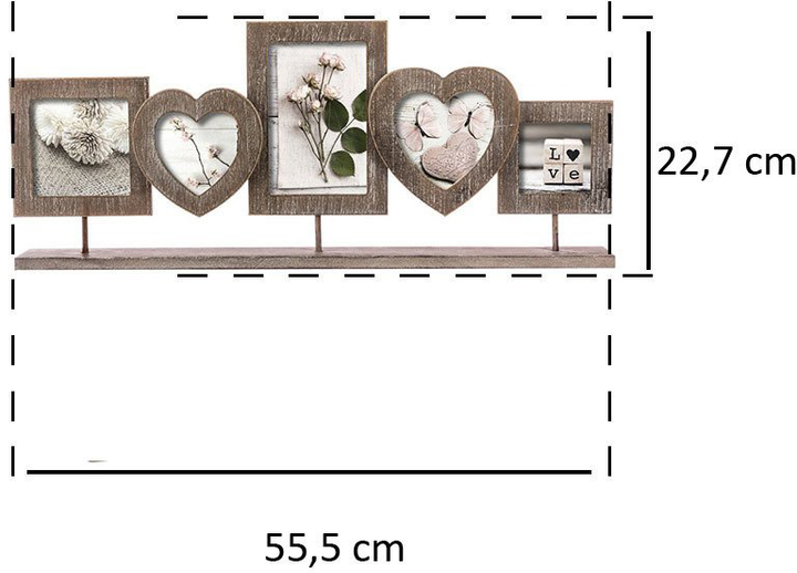 Multirama Atmosphera na 5 zdjęć 15 x 10 cm i 7.5 x 7.5 cm Brązowa (3560238909928) - obraz 5