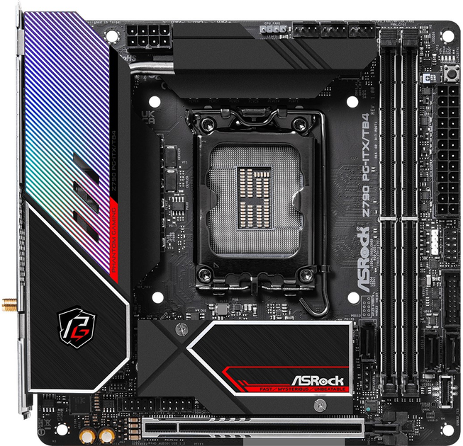 Материнська плата ASRock Z790 PG-ITX/TB4 (s1700, Intel Z90, PCI-Ex16) Black (90-MXBKC0-A0UAYZ) - зображення 2