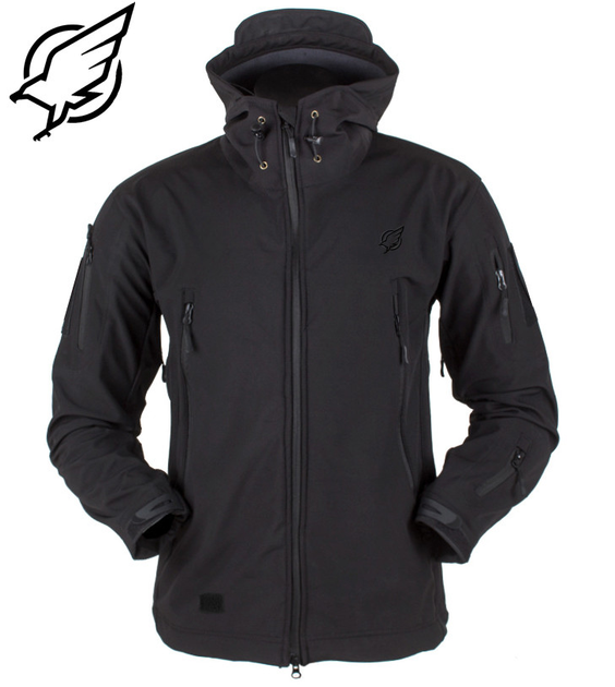 Тактична куртка Eagle Soft Shell JA-01 із флісом Black XXL - зображення 1